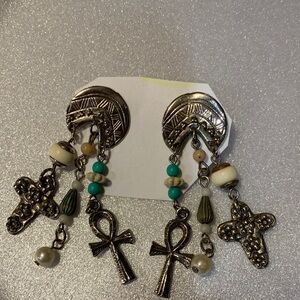 Silver and Turquoise Dangle Earrings